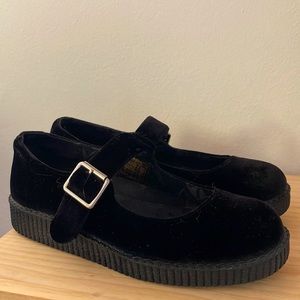 TUK Black Velvet viva low Mary Jane